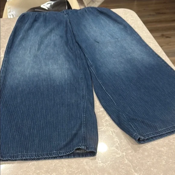 Free People Charlie Wide Leg Pleated Blue Jeans LIKE NEW We the Free - Picture 12 of 16